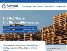 Tablet Screenshot of allwoodrecycling.co.uk